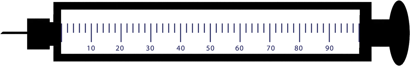 Peptide syringe calculator visual